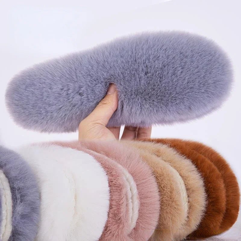 Warm Imitation Rabbit Fur Insoles Winter Warm Plush Men Women Insoles Soft Thick Winter Warm Insole Men's and Women's Insole - Checkouts UK
