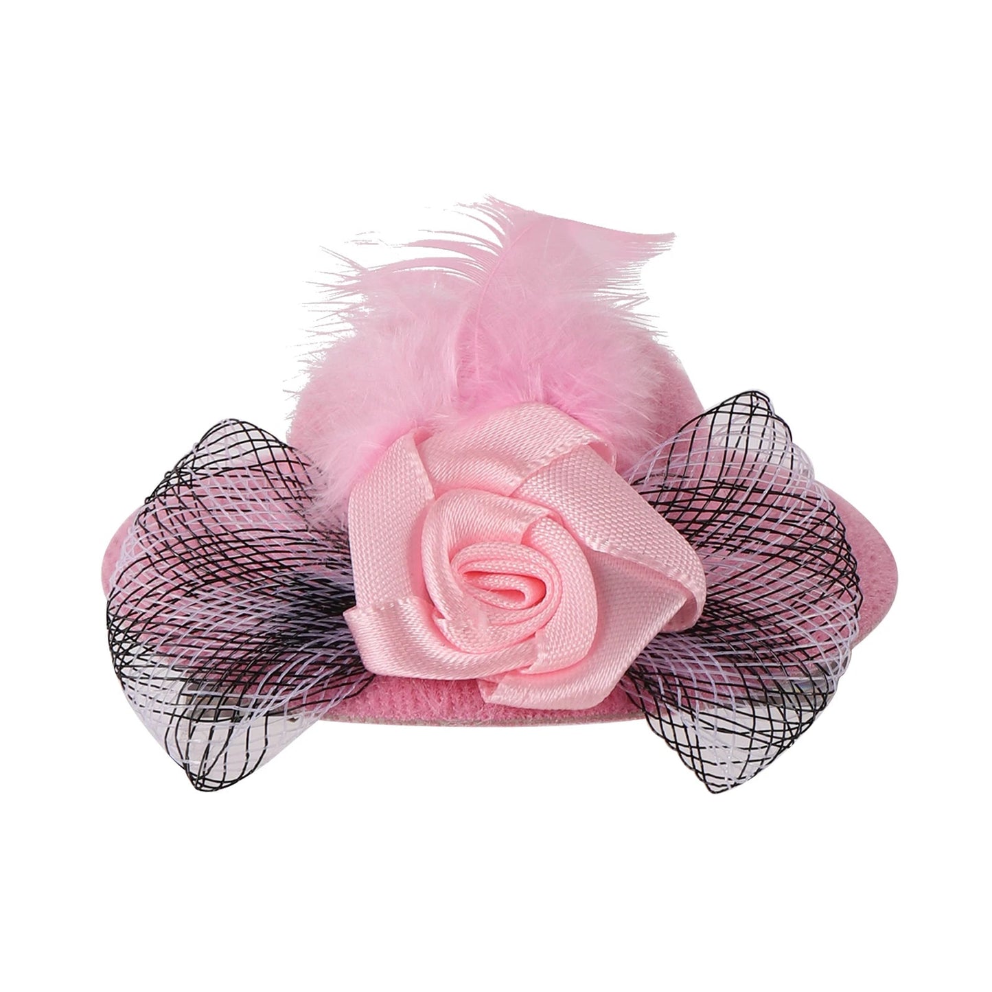 Wholesale Bulk 1 Pc Pet Hen Decorative Hat Velvet Large Silk Flower Topper Hamster Lizard Hat Adjustable Parrot Topper Pet Fashion Clothing - Furbury
