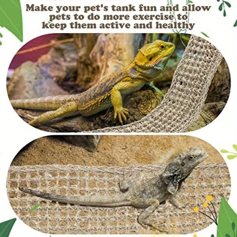 Wholesale Bulk 1PC Bearded Dragon Hammock Reptile Lounger for Chameleon Lizards Gecko Snakes Lguana Reptiles Geckos Grass Cushion Pet Bed Swing - Furbury