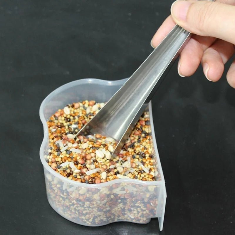 Wholesale Bulk 1pcs Bird Cage Stainless Steel Feeder Feeding Supply Parrot Pigeon Bird Accessory Bird Feed Containers Hummingbird Feeder - Furbury