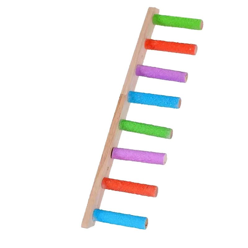 Wholesale Bulk 4/6/8 Step Bird Climbing Ladder Parrot Toy Ladder Bird Interaction Fun Climbing Toys Wooden Exercise Rack - Furbury