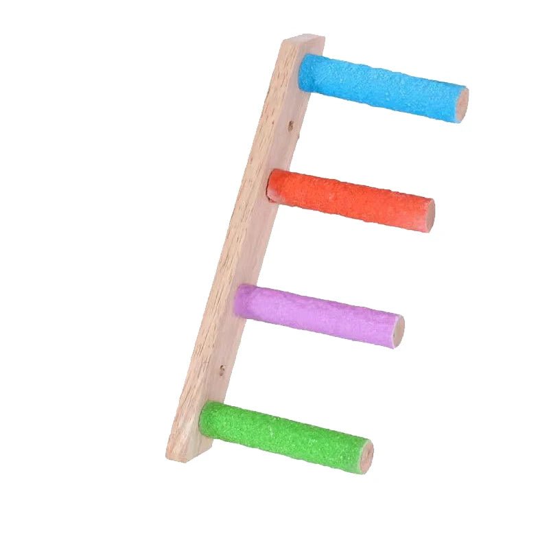 Wholesale Bulk 4/6/8 Step Bird Climbing Ladder Parrot Toy Ladder Bird Interaction Fun Climbing Toys Wooden Exercise Rack - Furbury