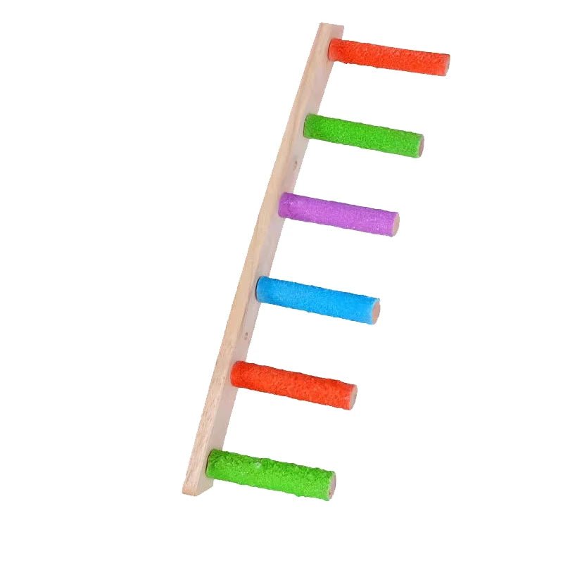 Wholesale Bulk 4/6/8 Step Bird Climbing Ladder Parrot Toy Ladder Bird Interaction Fun Climbing Toys Wooden Exercise Rack - Furbury