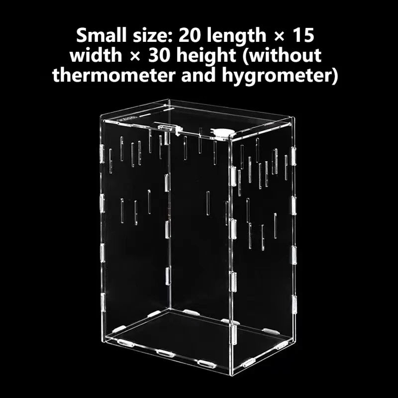 Wholesale Bulk Acrylic Reptile Container Magnetic Acrylic Reptile Cage Acrylic Reptile Breeding Box With Thermometer And Insect Breeding Box - Furbury
