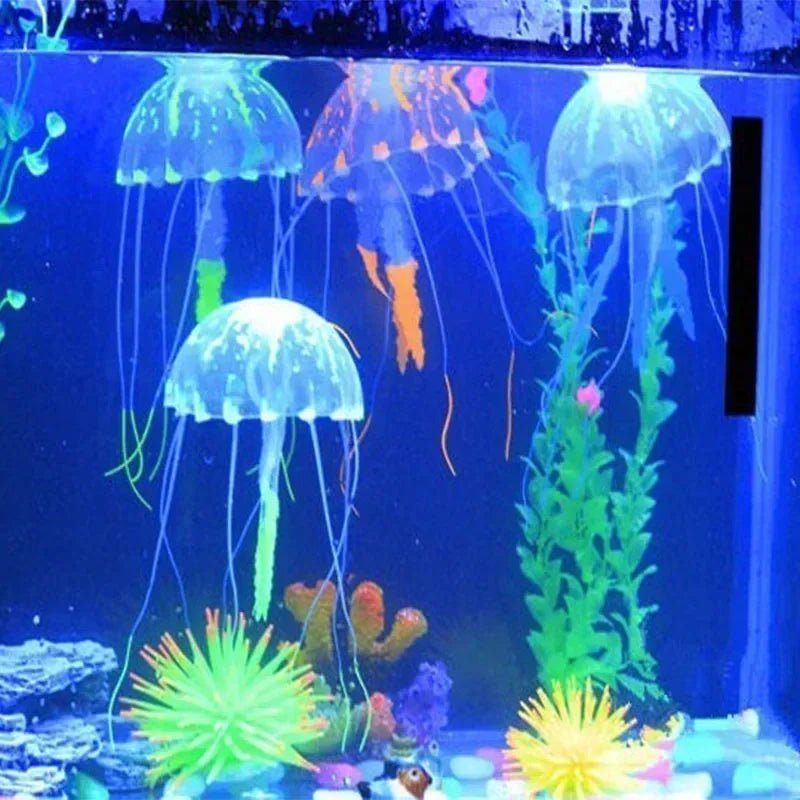 Wholesale Bulk Aquarium Artificial Luminous Lionfish Fish Tank Landscape Silicone Fake Fish Floating Glow In Dark Ornament Home Decoration - Furbury