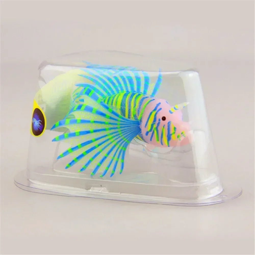 Wholesale Bulk Aquarium Artificial Luminous Lionfish Fish Tank Landscape Silicone Fake Fish Floating Glow In Dark Ornament Home Decoration - Furbury