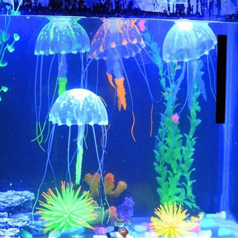 Wholesale Bulk Aquarium Artificial Luminous Lionfish Fish Tank Landscape Silicone Fake Fish Floating Glow In Dark Ornament Home Decoration - Furbury