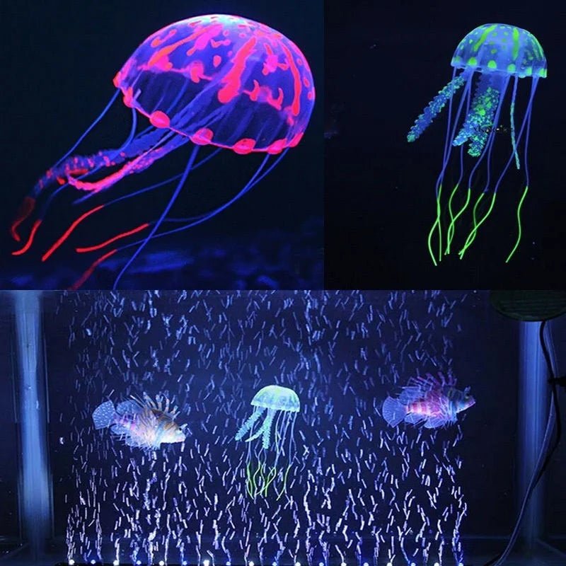 Wholesale Bulk Aquarium Artificial Luminous Lionfish Fish Tank Landscape Silicone Fake Fish Floating Glow In Dark Ornament Home Decoration - Furbury