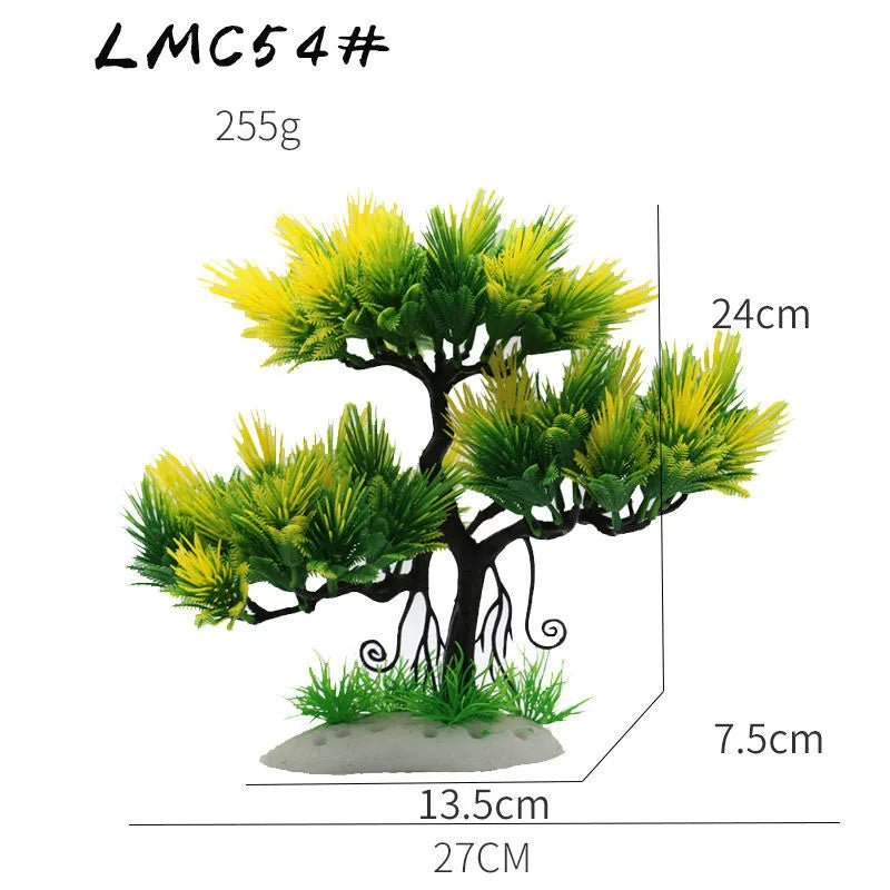 Wholesale Bulk Aquarium Ornaments Simulation Plants Fish Tank Landscaping Home Decorations Plastic Water Plants Flowers Trees Rocks Accessories - Furbury