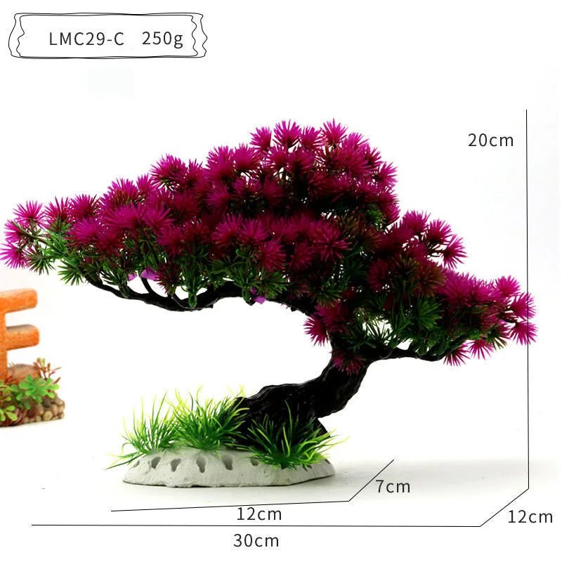 Wholesale Bulk Aquarium Ornaments Simulation Plants Fish Tank Landscaping Home Decorations Plastic Water Plants Flowers Trees Rocks Accessories - Furbury