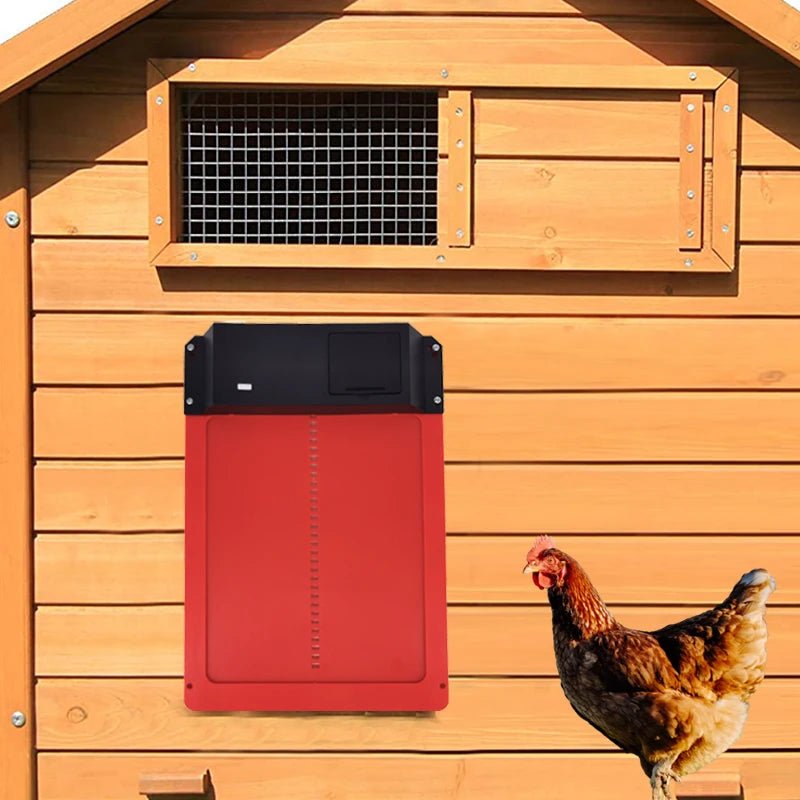 Wholesale Bulk Automatic Chicken Coop Door Opener Battery Powered Light Sense Control Waterproof Pet Flap Accessories Upgrade ABS House Gate - Furbury
