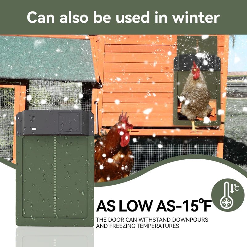 Wholesale Bulk Automatic Chicken Coop Door Opener Battery Powered Light Sense Control Waterproof Pet Flap Accessories Upgrade ABS House Gate - Furbury