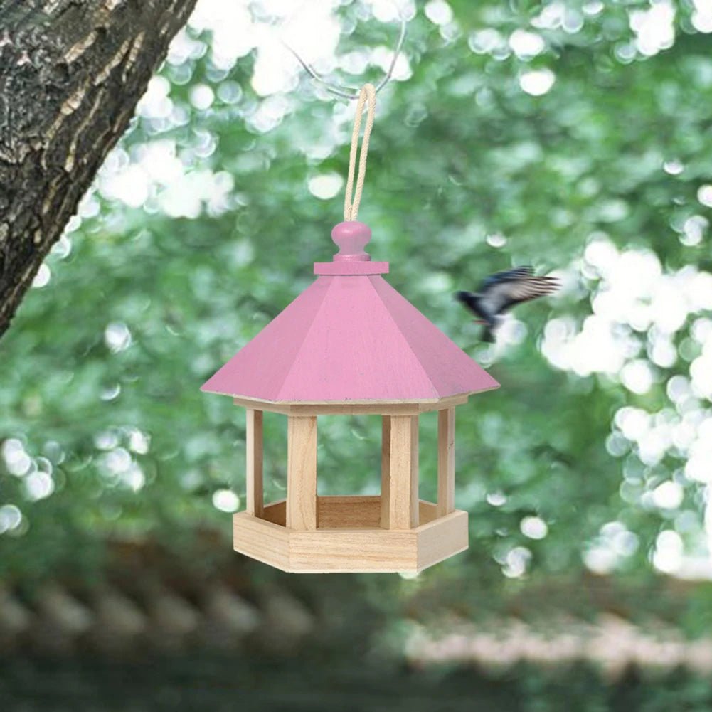 Wholesale Bulk Bird Feeder Parrot Cage Wooden Seeds Food Container Birdhouse Storage Container Water Dispenser for Garden Villa Decoration - Furbury