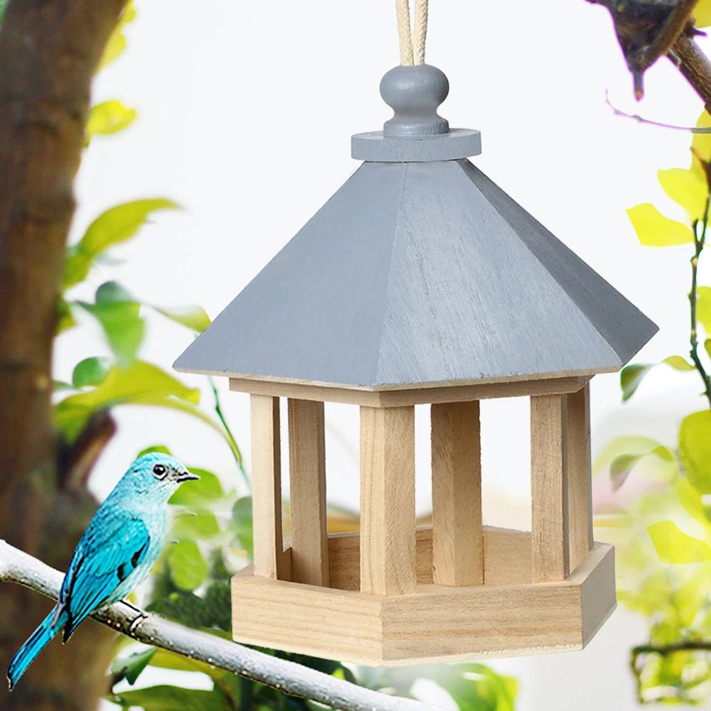 Wholesale Bulk Bird Feeder Parrot Cage Wooden Seeds Food Container Birdhouse Storage Container Water Dispenser for Garden Villa Decoration - Furbury
