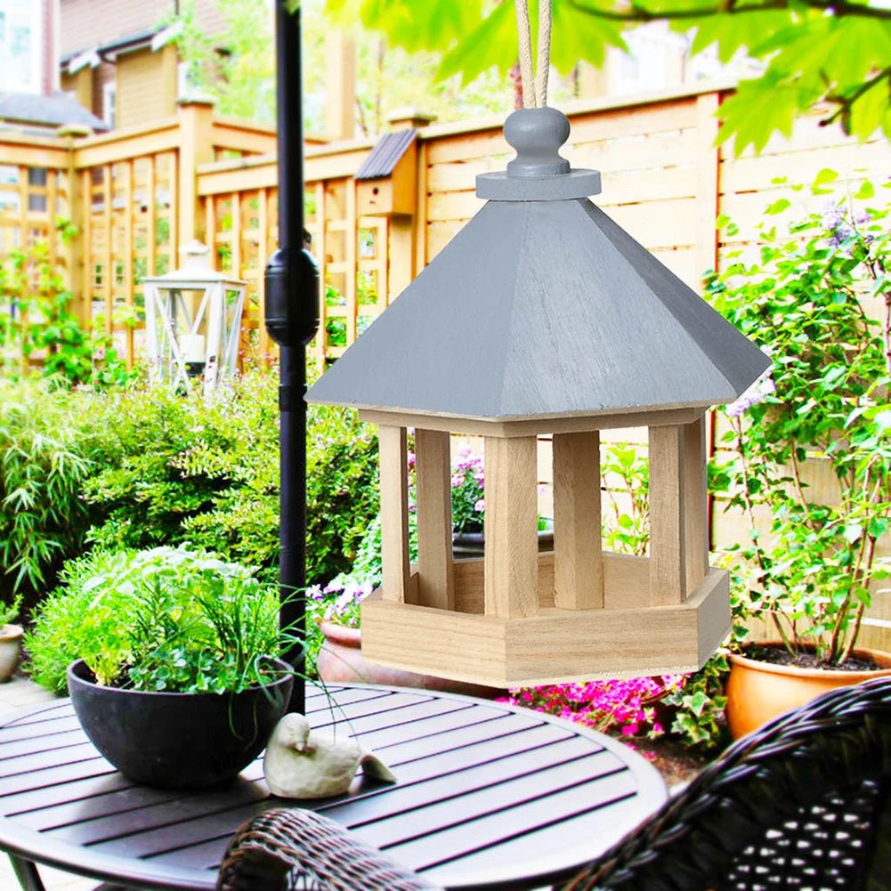 Wholesale Bulk Bird Feeder Parrot Cage Wooden Seeds Food Container Birdhouse Storage Container Water Dispenser for Garden Villa Decoration - Furbury