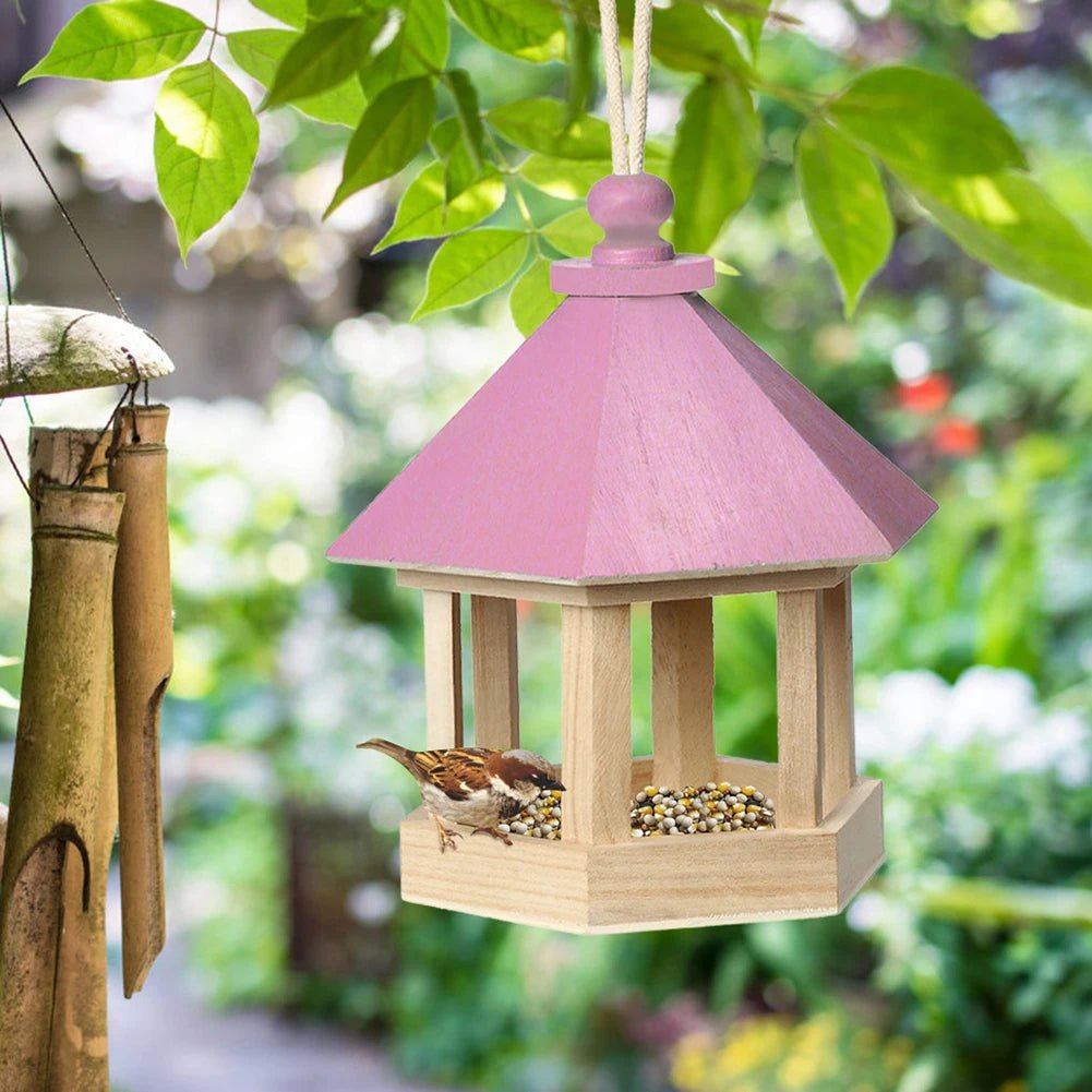 Wholesale Bulk Bird Feeder Parrot Cage Wooden Seeds Food Container Birdhouse Storage Container Water Dispenser for Garden Villa Decoration - Furbury