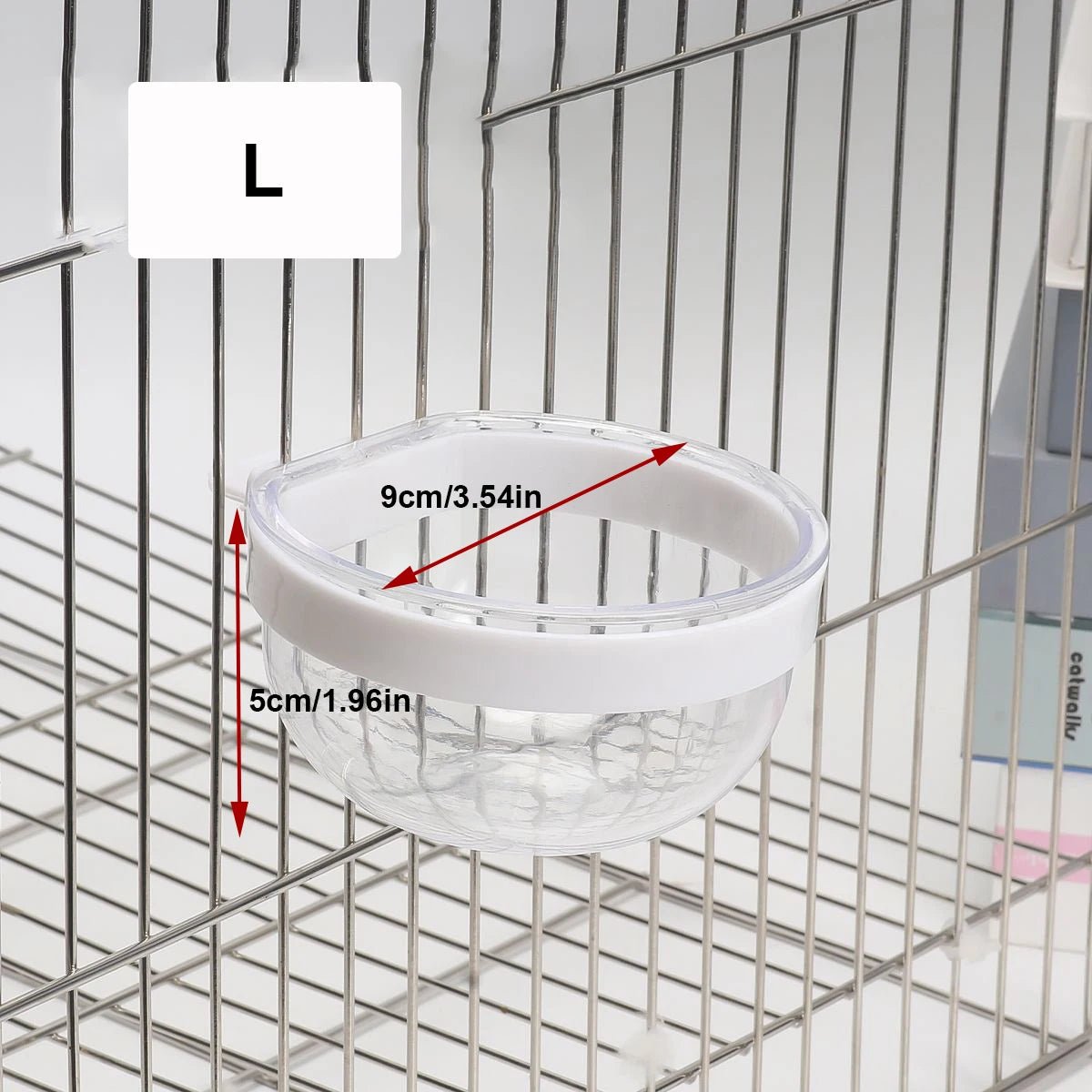 Wholesale Bulk Bird Feeding Bowl Detachable Transparent Bowl Plastic Food Cup For Cage Convenient Hanging Seed Water Feeder for Parrots - Furbury