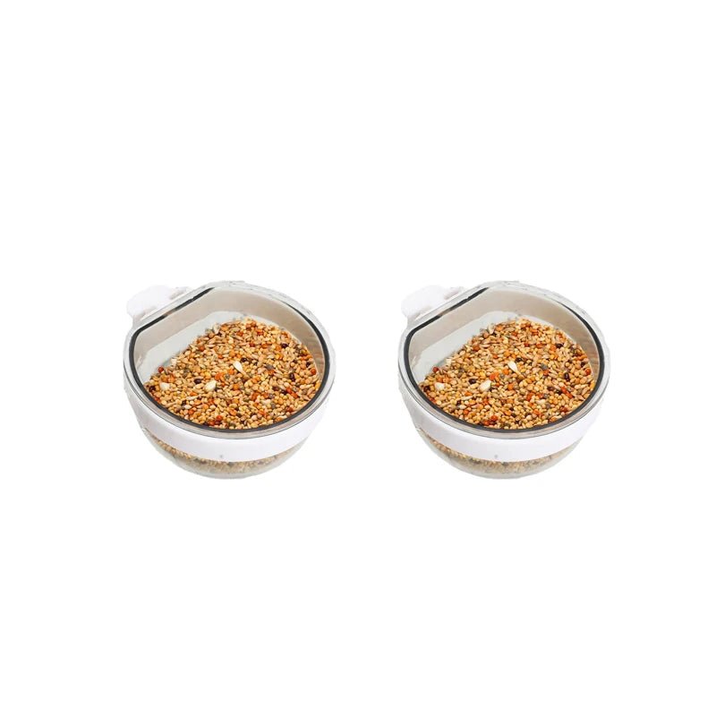 Wholesale Bulk Bird Feeding Bowl Detachable Transparent Bowl Plastic Food Cup For Cage Convenient Hanging Seed Water Feeder for Parrots - Furbury
