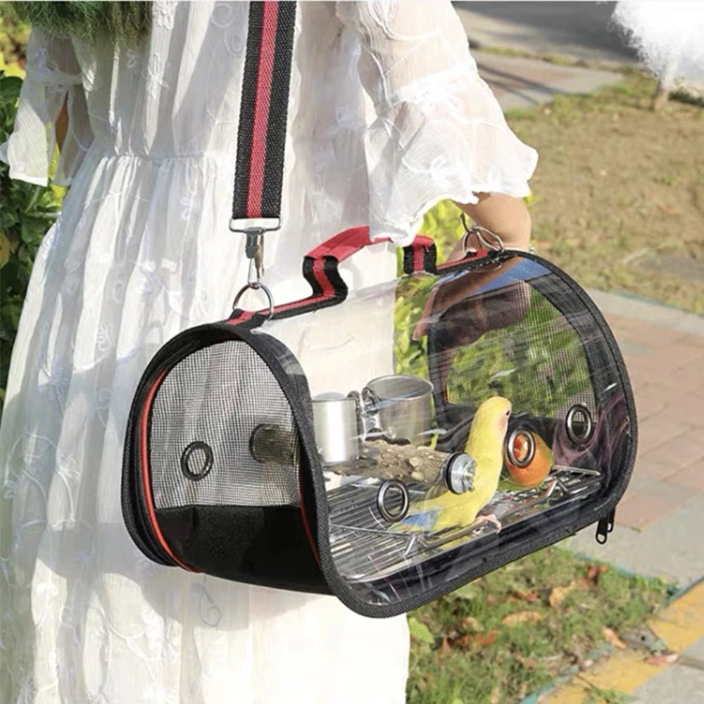 Wholesale Bulk Bird Transport Cage Bird Travel Carrier with Perch Breathable Space Parrot Go Out Backpack Multi - functional Bird bag Outdoor - Furbury