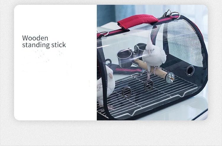 Wholesale Bulk Bird Transport Cage Bird Travel Carrier with Perch Breathable Space Parrot Go Out Backpack Multi - functional Bird bag Outdoor - Furbury