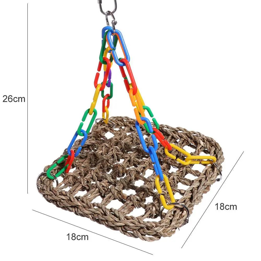 Wholesale Bulk Birds Cage Accessories Bite resistant Wear resistant for Parakeets Parrot Hammock Bird Perch Bird Hanging Bed Parrot Swing Toys - Furbury