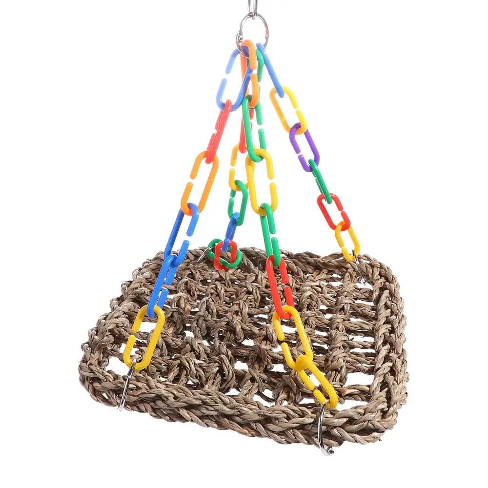 Wholesale Bulk Birds Cage Accessories Bite resistant Wear resistant for Parakeets Parrot Hammock Bird Perch Bird Hanging Bed Parrot Swing Toys - Furbury