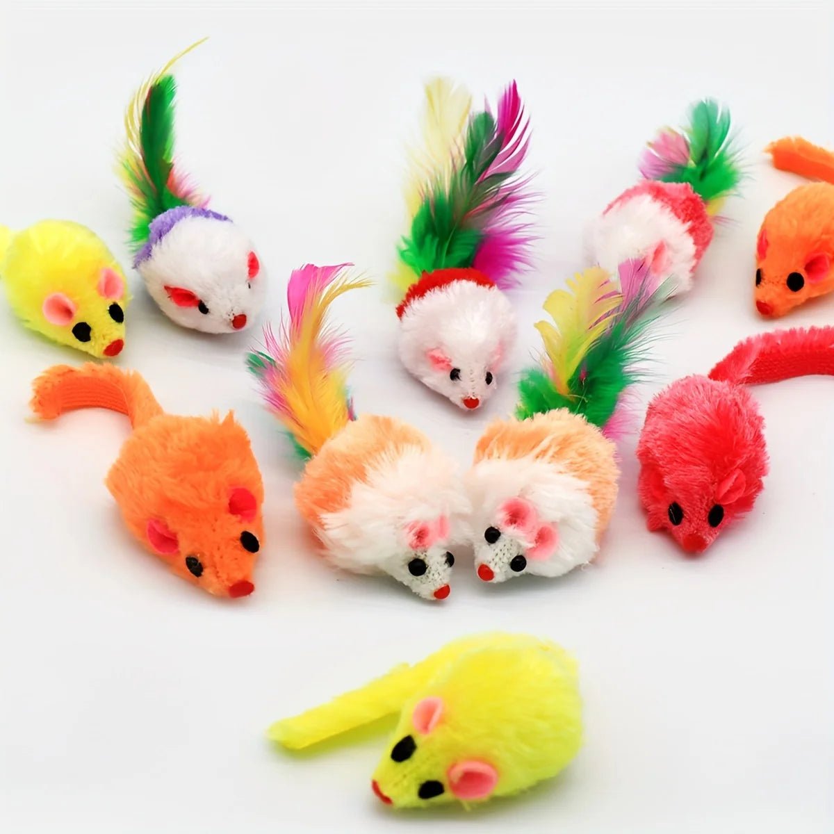 Wholesale Bulk Cat Mouse Toys Also Prefilled Catnip Faux Fur Cat Mice Toys Interactive Cat Game Catnip Toys for Indoor Cats toy - Furbury