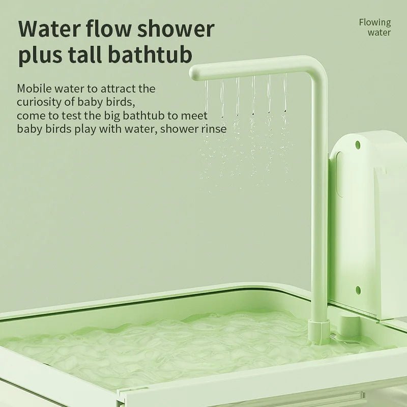 Wholesale Bulk Clear Hanging Bird Bath Automatic Water Circulation Bath Shower For Bird Easy to clean Space Saving Design Bird Cage Accessory - Furbury