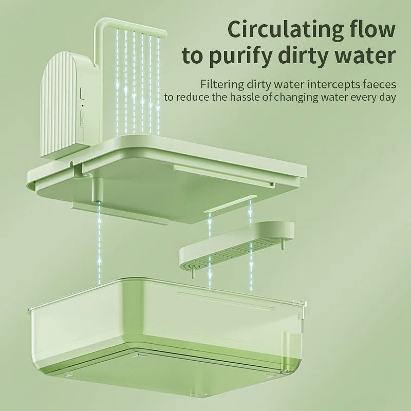 Wholesale Bulk Clear Hanging Bird Bath Automatic Water Circulation Bath Shower For Bird Easy to clean Space Saving Design Bird Cage Accessory - Furbury