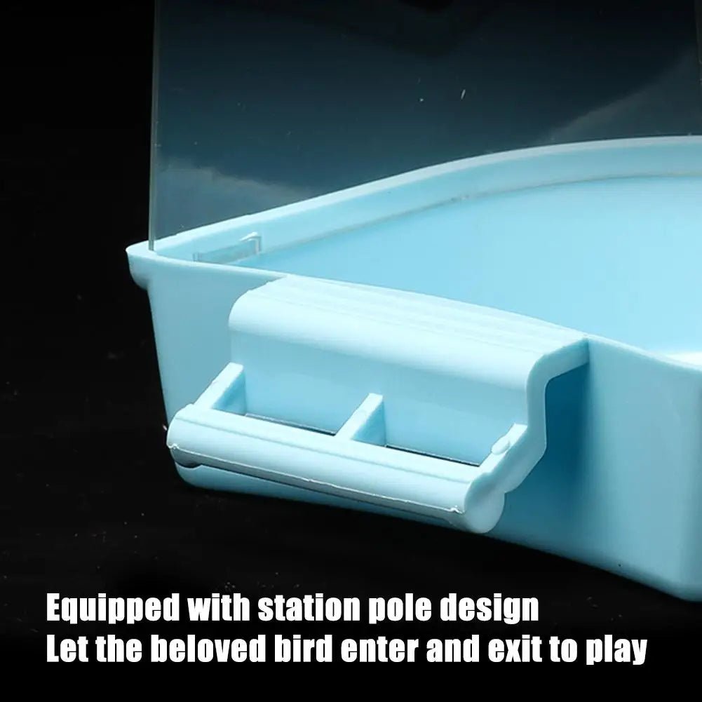 Wholesale Bulk Clear Hanging Bird Bath for Cage Parakeet Bird Cage Accessories Parrots Bathtub Bath Shower Cage for Canary Budgerigar Cockatiel - Furbury