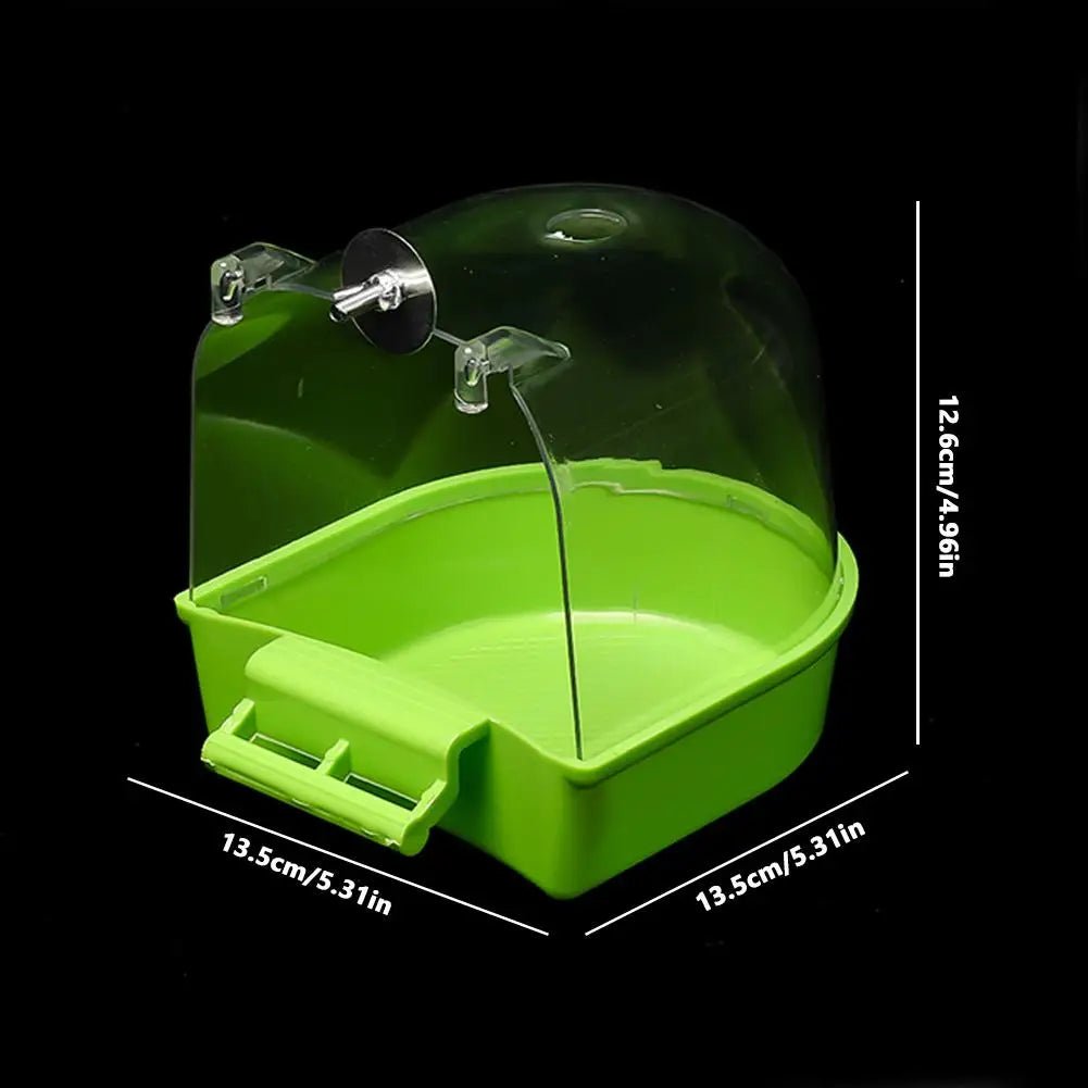 Wholesale Bulk Clear Hanging Bird Bath for Cage Parakeet Bird Cage Accessories Parrots Bathtub Bath Shower Cage for Canary Budgerigar Cockatiel - Furbury
