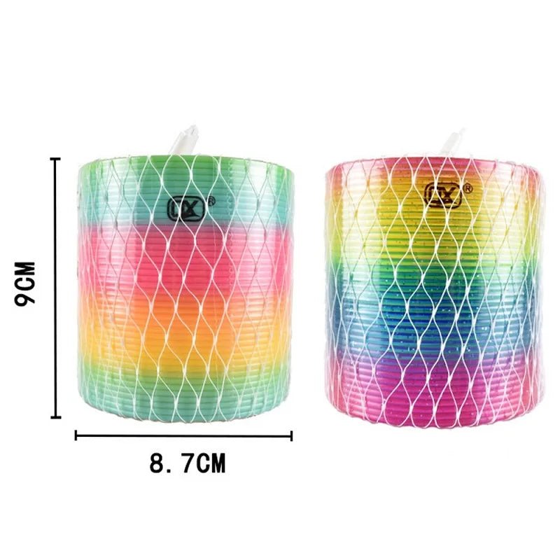 Wholesale Bulk Color Rainbow Circle Funny Magic Toys Early Development Educational Folding Plastic Spring Coil Children's Creative Magical Toys - Furbury