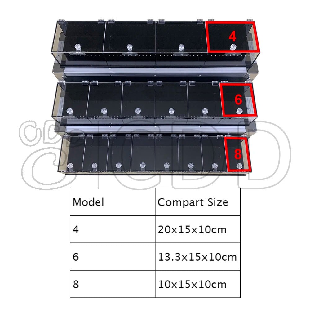 Wholesale Bulk Custom Acrylic Reptile Displays Cage Designing and Manufacturing Premium Reptile Snake Products Acrylic Stand Display Expo - Furbury