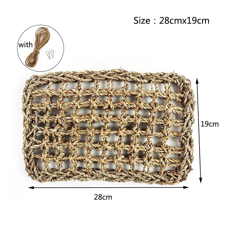 Wholesale Bulk Durable Parrot Birds Climbing Net Hand Woven Water Grass Net Parakeet Swing Play Rope Ladder Chew Toy Bird Cage Accessories Hot - Furbury