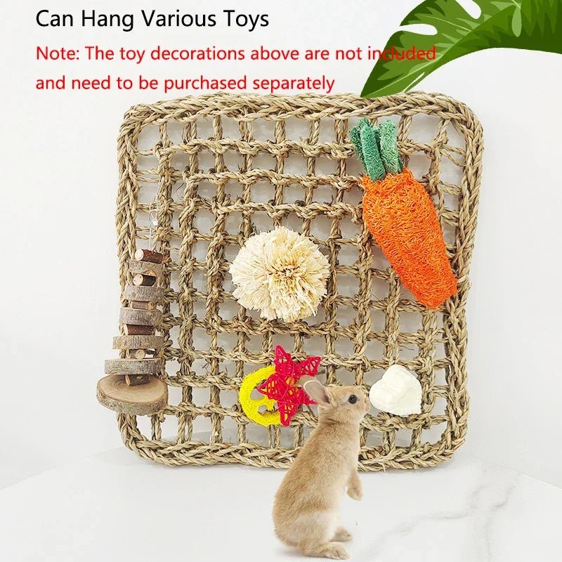 Wholesale Bulk Durable Parrot Birds Climbing Net Hand Woven Water Grass Net Parakeet Swing Play Rope Ladder Chew Toy Bird Cage Accessories Hot - Furbury