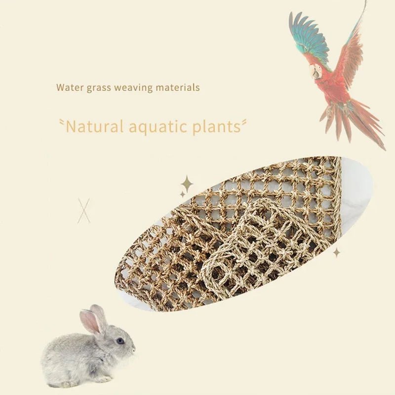 Wholesale Bulk Durable Parrot Birds Climbing Net Hand Woven Water Grass Net Parakeet Swing Play Rope Ladder Chew Toy Bird Cage Accessories Hot - Furbury