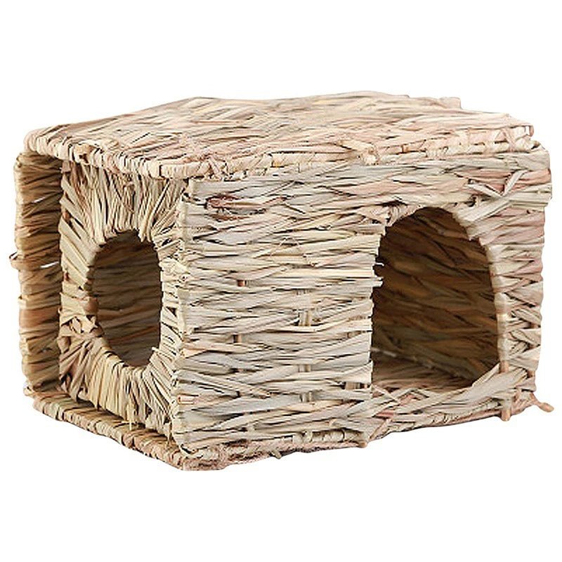 Wholesale Bulk Foldable Woven Rabbit Cages Pets Hamster Guinea Pig Bunny Grass Chew Toy Mat House Bed Nests for Small Animal Rabbit Accessories - Furbury