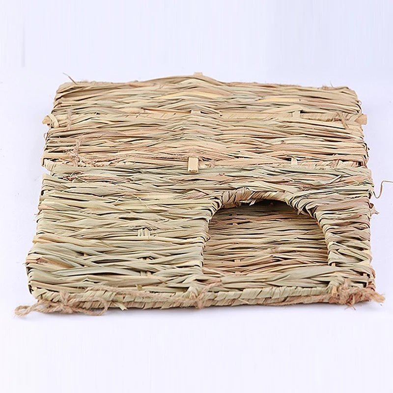 Wholesale Bulk Foldable Woven Rabbit Cages Pets Hamster Guinea Pig Bunny Grass Chew Toy Mat House Bed Nests for Small Animal Rabbit Accessories - Furbury