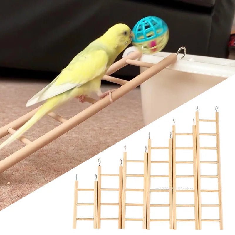 Wholesale Bulk Hamster Parrot Toys Hanging Cage Climbing Ladders with Natural Wood Parrots Suspension Bridge Swing Toys Bird Small Pet Supplies - Furbury