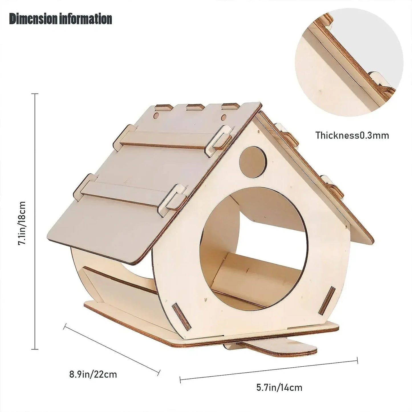 Wholesale Bulk Hanging wooden bird feeders Aviary DIY assembled outdoor garden decorative feeders Birdcage Birdhouse - Furbury