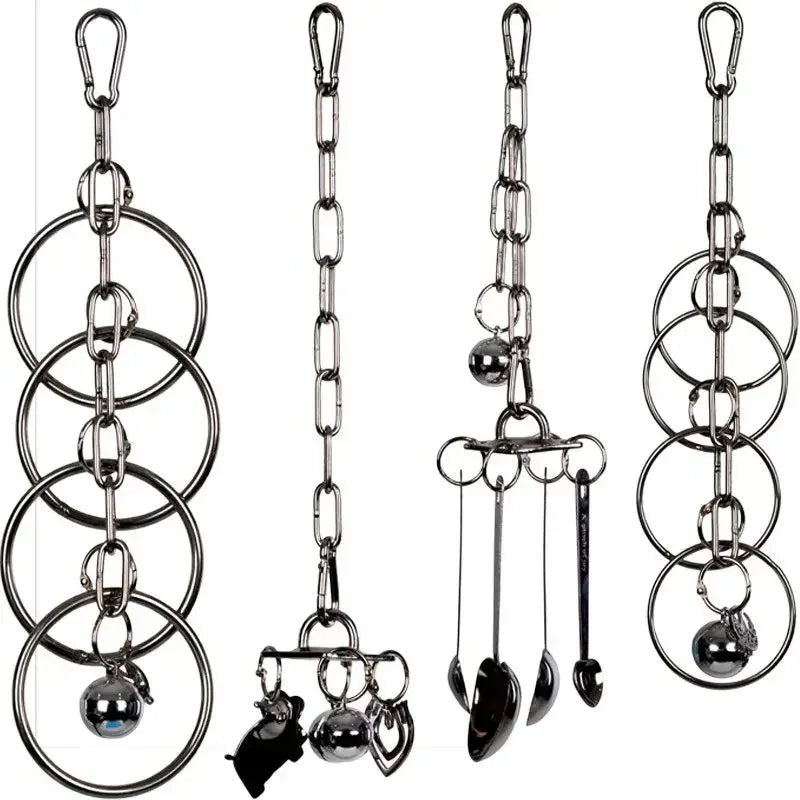 Wholesale Bulk Parrot 304 Stainless Steel Toy Gnawing Climbing Large Medium - sized Diamond Gray Machine Puzzle Bird Cage Display Rack Hanging - Furbury