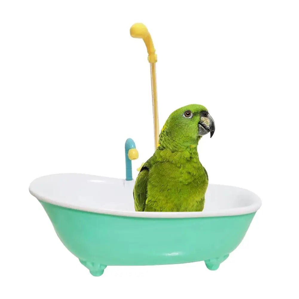 Wholesale Bulk Parrot Automatic IntelligentBath Bird Shower Bathtub Supplies Blue Cute Plastic Cage AccessoriesHousehold Accessory Bird Bath - Furbury