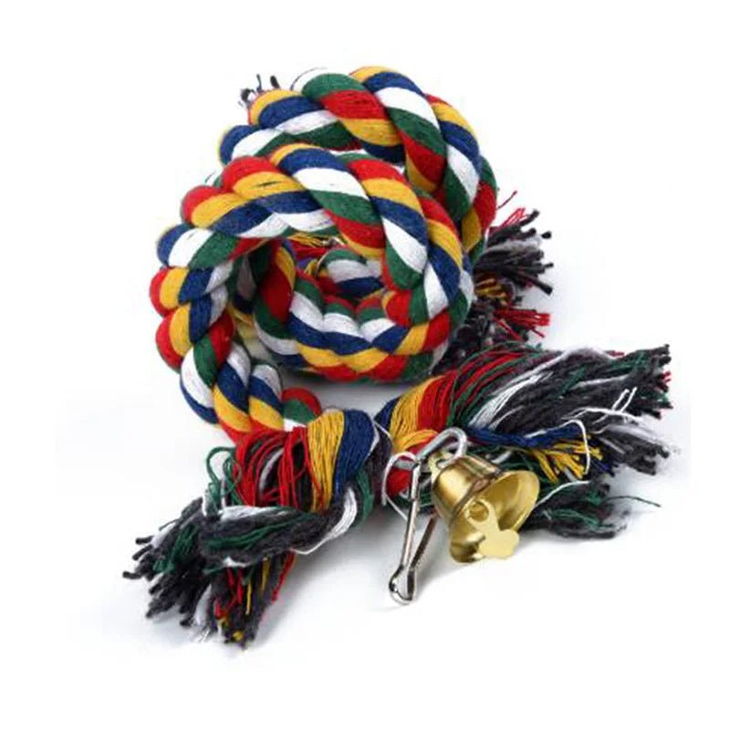 Wholesale Bulk Parrot Toy Wicker Rope Hanging Braided Budgie Chew Bird Cage Cockatiel Toy Pet Stand Training Accessories Bite Swing Supplies - Furbury