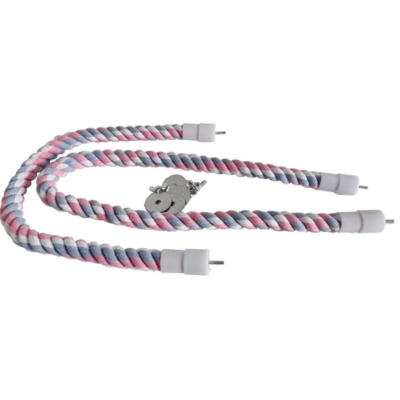 Wholesale Bulk Pet Bird Bite Toys Parrot Color Cotton Rope Toys Elastic Parrot Climbing Toys Sturdy Bird Swing Harness Cage Pet Toy Swing Stand - Furbury