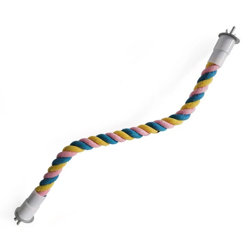 Wholesale Bulk Pet Bird Bite Toys Parrot Color Cotton Rope Toys Elastic Parrot Climbing Toys Sturdy Bird Swing Harness Cage Pet Toy Swing Stand - Furbury