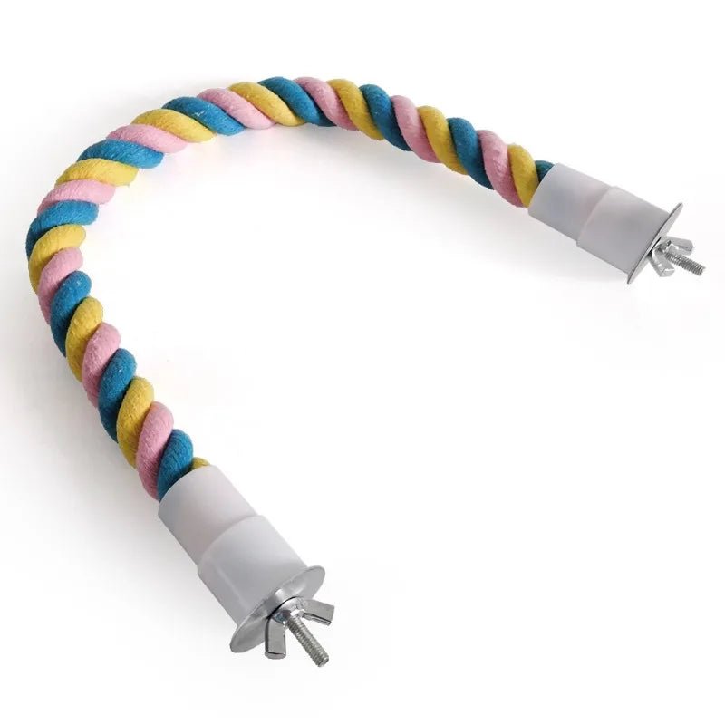 Wholesale Bulk Pet Bird Bite Toys Parrot Color Cotton Rope Toys Elastic Parrot Climbing Toys Sturdy Bird Swing Harness Cage Pet Toy Swing Stand - Furbury
