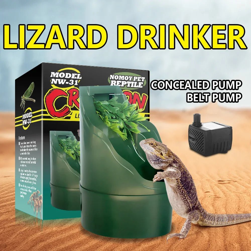 Wholesale Bulk Plant - Like Watering Vessel Landscape Decoration Waterfall Drink Fountain Reptile Live Water Drinking Fountain for Lizard Special - Furbury