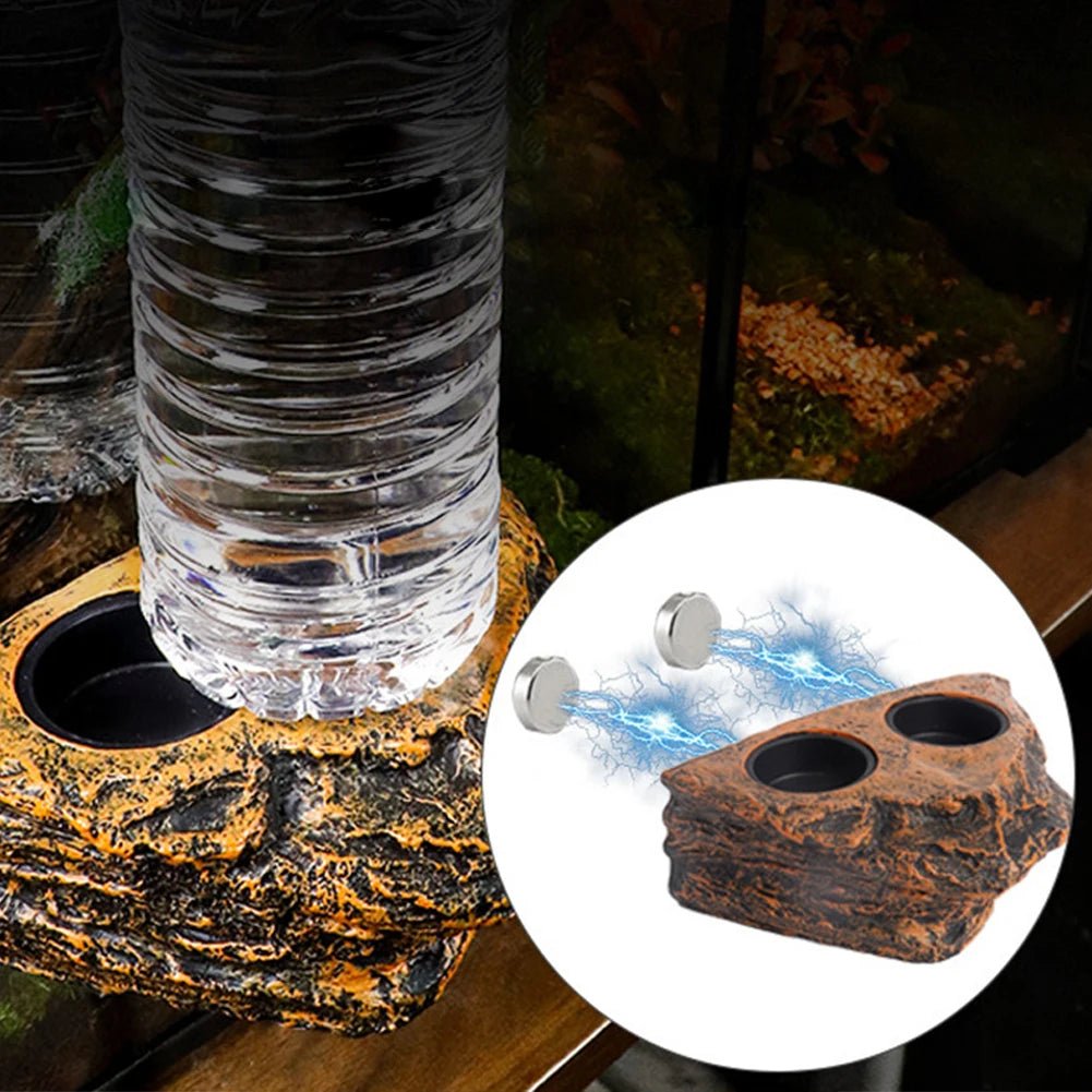 Wholesale Bulk Reptile Feeding Bowl Magnetic Hanging Reptile Food Dish Reptile Water Feeder Ledge Feeding Bowl For Gecko Lizards Tree Frogs - Furbury