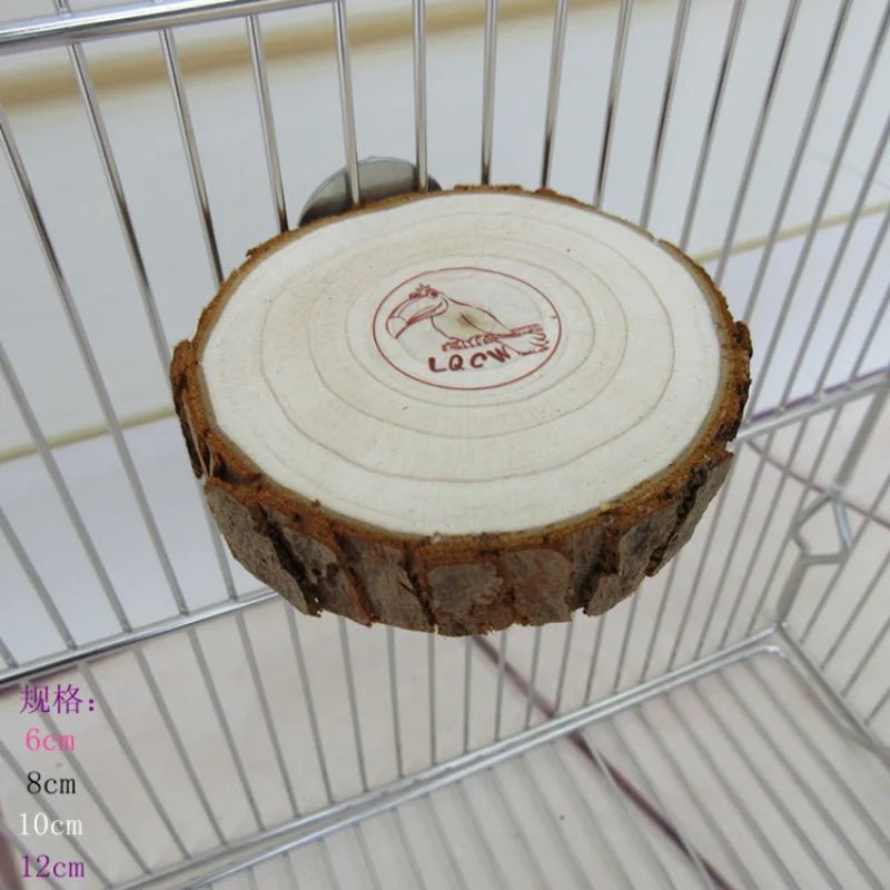 Wholesale Bulk Round Wooden Squirrel Parrot Bird Perch Stand Platform Pet Bird Squirrel Chinchilla Parrot Wooden Pier Diving Platform - Furbury