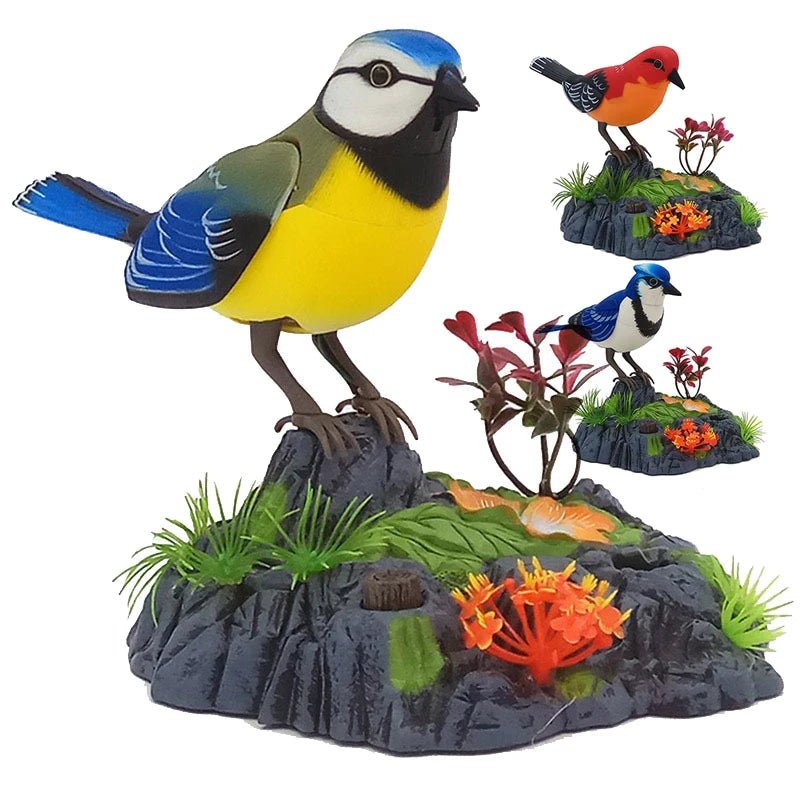 Wholesale Bulk Sound Voice Control Electric Bird Pet Toy Electric Simulation Induction Bird Cage Birdcage Toy - Furbury
